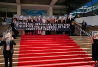 Sirenas antiaéreas en la alfombra roja de Cannes por la guerra en Ucrania