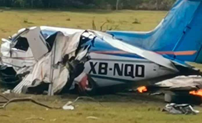 Se desploma aeronave en Comitán, Chiapas